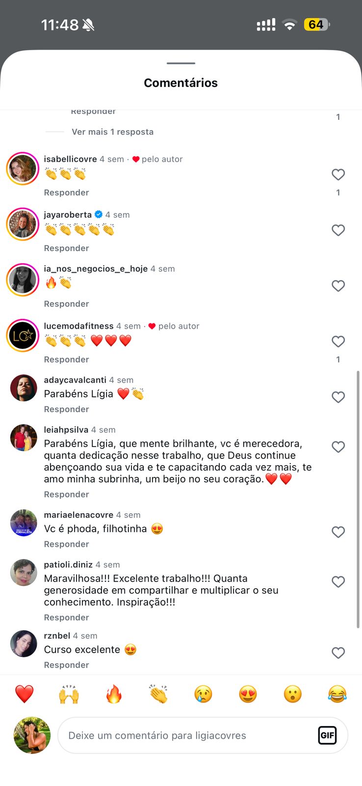 Comentário de profissional do Direito sobre as aulas da Lígia Covre