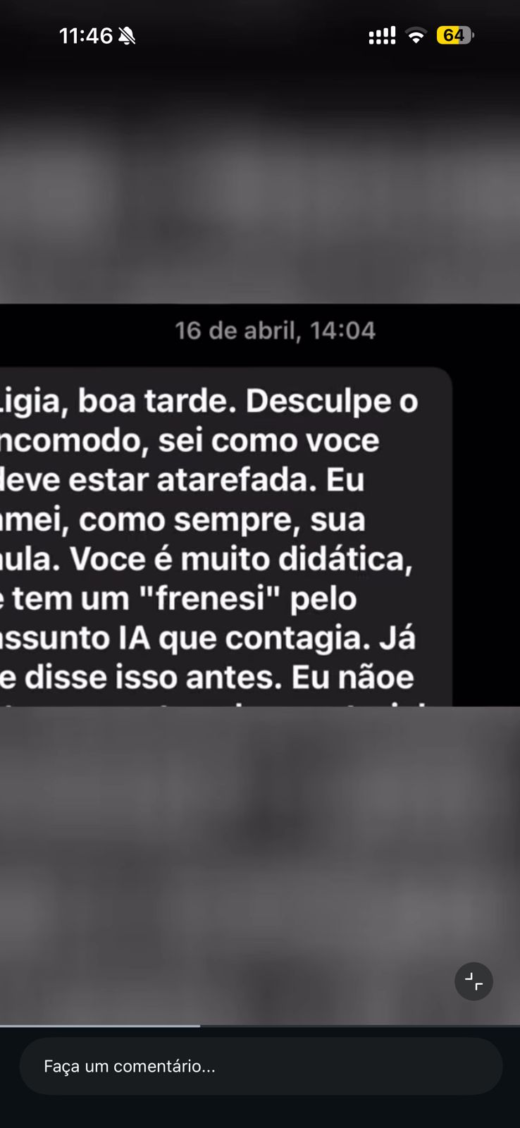 Comentário de profissional do Direito sobre as aulas da Lígia Covre