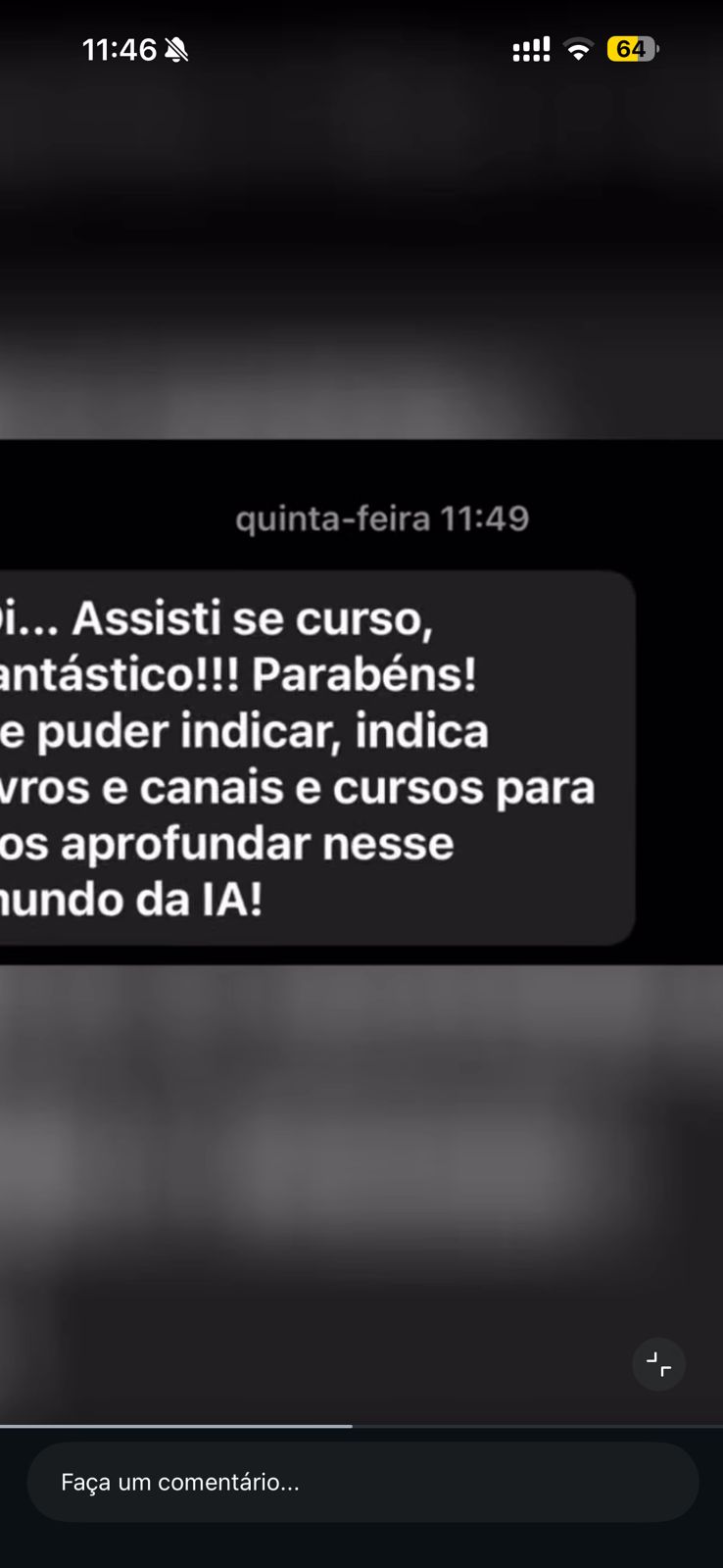 Comentário de profissional do Direito sobre as aulas da Lígia Covre